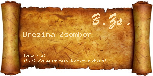 Brezina Zsombor névjegykártya